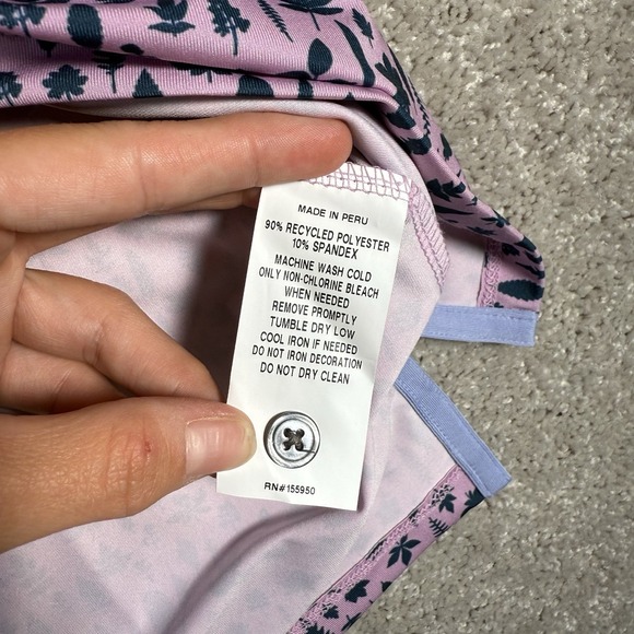 NEW Greyson Polo Shirt Men's M Pink Magical Ferns Mauve Mist Golf Performance - Picture 6 of 9